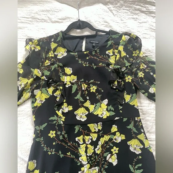 Vintage look black floral print drew - Picture 4 of 5